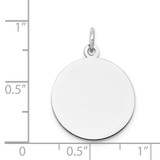 14k White Gold Plain .018 Gauge Round Engravable Disc Charm - XW-BEB1D014-4225