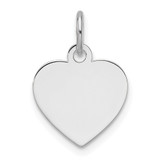 14k White Gold Plain .027 Gauge Engravable Heart Charm - XW-CE22C043-1177
