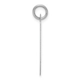 14k White Gold Plain .027 Gauge Engraveable Dog Tag Disc Charm - XW-9EC751BC-7791