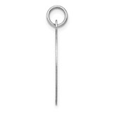 14k White Gold Plain .027 Gauge Oval Engravable Disc Charm - XW-B990F93A-3302