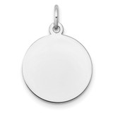 14k White Gold Plain .027 Gauge Round Engravable Disc Charm - XW-05BD9104-1468