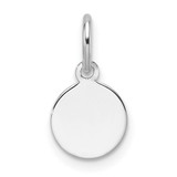 14k White Gold Plain .027 Gauge Round Engravable Disc Charm - XW-77BA02CF-7663
