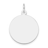 14k White Gold Plain .027 Gauge Round Engravable Disc Charm - XW-F53BEDCA-3658