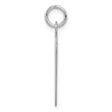14k White Gold Plain .035 Gauge Engravable Heart Charm - XW-0DB078BC-1797