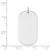 14k White Gold Plain .035 Gauge Engraveable Dog Tag Disc Charm - XW-27296251-7805