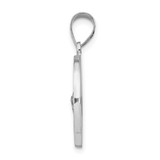 14K White Gold Polish/Satin St Jude Thaddeus Medal Hollow Pendant - XR-4E320977-6096