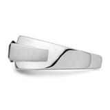 14k White Gold Polished & Satin Onyx & Diamond Mens Ring - RM-077958C6-2398