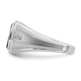 14k White Gold Polished & Satin Onyx & Diamond Mens Ring - RM-966DE8E2-5420