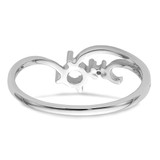 14k White Gold Polished .01ct. Diamond & 4mm Round Gemstone Ring Mounting - X9-3E9DDED3-8823