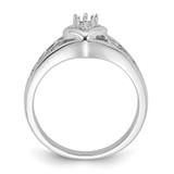 14k White Gold Polished .05ct. Diamond Heart Ring Mounting - Y1-2A1230CB-5671