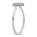 14k White Gold Polished .17ct. Diamond Heart Ring Mounting