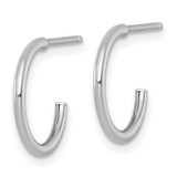 14k White Gold Polished 1.5 x 14mm Solid C-Hoop Post Earrings