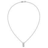 14K White Gold Polished 1/4 carat Diamond Fancy Infinity 18 inch Necklace