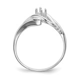 14k White Gold Polished 1-Stone Mothers Ring Mounting - XM-0F695879-9646