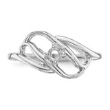14k White Gold Polished 1-Stone Mothers Ring Mounting - XM-0F695879-9646