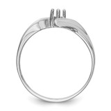 14k White Gold Polished 1-Stone Mothers Ring Mounting - XM-31154F8F-1524