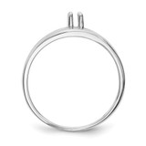 14k White Gold Polished 1-Stone Mothers Ring Mounting - XM-A2F2DD83-9022