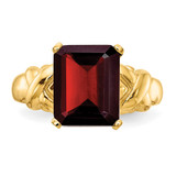 14k 11x9mm Emerald Cut Garnet ring