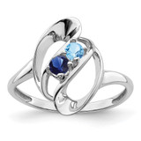 14k White Gold Polished 2-Stone Mothers Ring Mounting - XM-421E9181-9499
