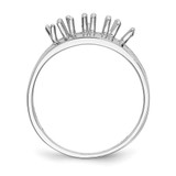 14k White Gold Polished 2-Stone Mothers Ring Mounting - XM-47E9B697-7308