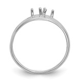 14k White Gold Polished 2-Stone Mothers Ring Mounting - XM-CAD50245-2257
