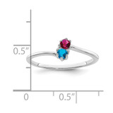 14k White Gold Polished 2-Stone Mothers Ring Mounting - XM-ECA16686-4710