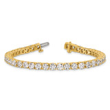 14k 12 1/2 carat Lab Grown Diamond VS/SI+ G+ Complete Tennis Bracelet