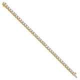 14k 12 1/2 carat Lab Grown Diamond VS+ F+ Complete Tennis Bracelet
