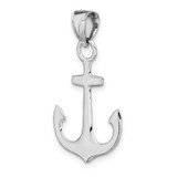 14K White Gold Polished 3-D Anchor Charm - C3-D99FF14B-5194