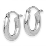 14K White Gold Polished 3mm Lightweight Tube Hoop Earrings - T8-17094C8D-8686