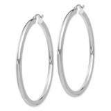 14K White Gold Polished 3mm Tube Hoop Earrings - T8-E4377EAA-2006