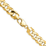 14k 12.0mm Flat Beveled Curb Chain - FB-9240E9ED-5558