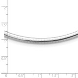 14k White Gold Polished 4mm Standard Weight 18 inch Domed Omega Necklace