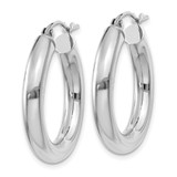 14K White Gold Polished 4mm Tube Hoop Earrings - T8-889AA515-5513