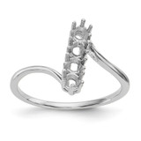 14k White Gold Polished 4-Stone Mothers Ring Mounting - XM-4EFB738B-2477