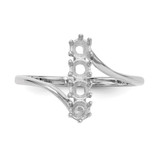 14k White Gold Polished 4-Stone Mothers Ring Mounting - XM-4EFB738B-2477