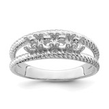 14k White Gold Polished 4-Stone Mothers Ring Mounting - XM-870EAFA1-1445