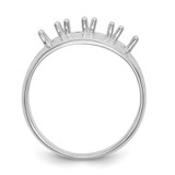 14k White Gold Polished 4-Stone Mothers Ring Mounting - XM-F1A4DA6A-8126