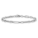 14K White Gold Polished 5mm Fancy Link 7.5 inch Bracelet - SF-45218F61-6470