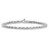 14K White Gold Polished 5mm Fancy Link 7.5 inch Bracelet - SF-DEBCFB0A-7609