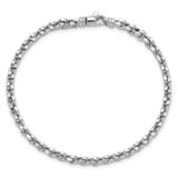 14K White Gold Polished 5mm Fancy Link 7.5 inch Bracelet - SF-DEBCFB0A-7609