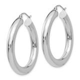 14k White Gold Polished 5mm Tube Hoop Earrings - T8-F8971631-2771