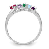 14k White Gold Polished 5-Stone Mothers Ring Mounting - XM-1FFEBA14-6211