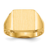 14k 12.0x12.0mm Open Back Mens Signet Ring