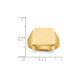 14k 12.0x12.0mm Open Back Mens Signet Ring