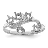 14k White Gold Polished 5-Stone Mothers Ring Mounting - XM-48A80D63-6786