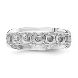 14k White Gold Polished 5-Stone Mothers Ring Mounting - XM-85A3B23A-9532