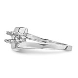 14k White Gold Polished 5-Stone Mothers Ring Mounting - XM-F943DB81-9797
