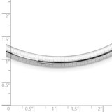 14k White Gold Polished 6mm Standard Weight 16 inch Domed Omega Necklace