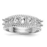 14k White Gold Polished 7-Stone Mothers Ring Mounting - XM-22987D1E-2096